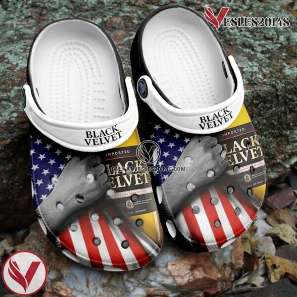 Black Velvet Clogs Crocband Crocs Comfortable Shoes For Men Women, Unique Gift From  Vesles2014S