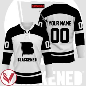 Blackened Personalized Hockey Jersey, Trending Gifts For Fans - Vesles2014s