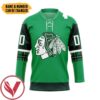 Blackhawks St. Patrick's Day Custom Name Custom Number Hockey Jersey, Trending Gifts For Fans - Vesles2014s