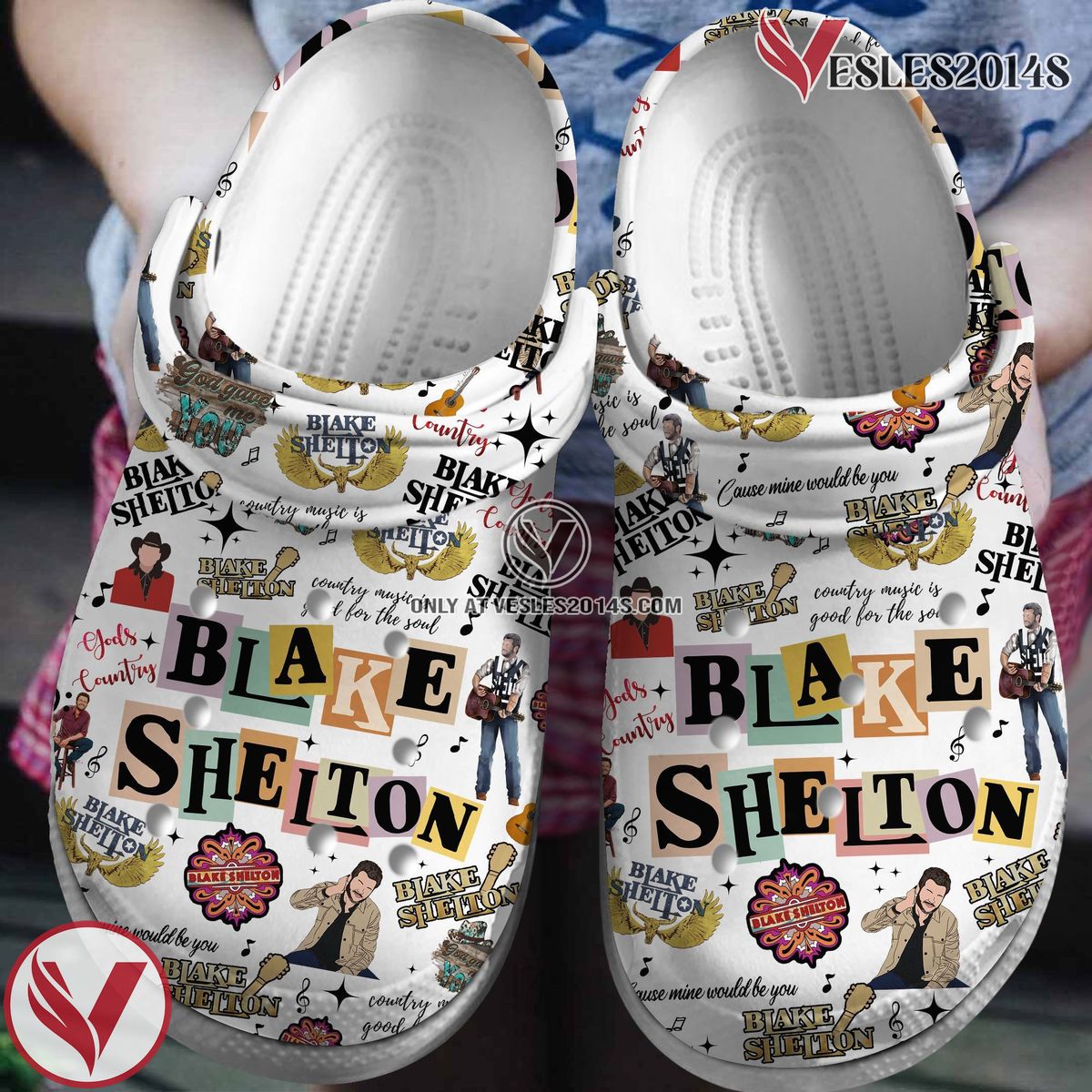 Blake Shelton Music Crocs Crocband Clogs Shoes, Unique Gifts For Fans Style 3 - Vesles2014S