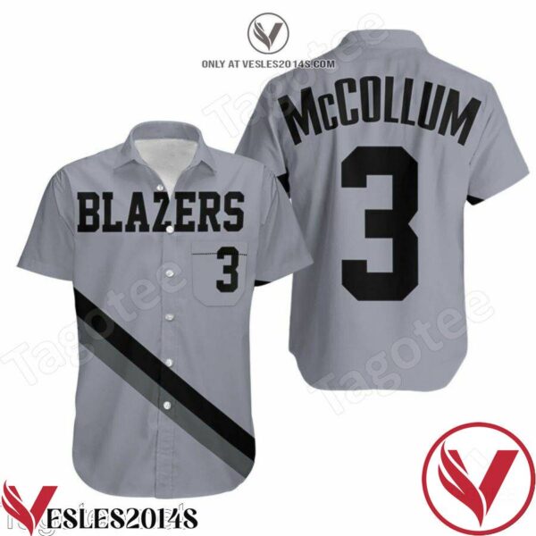 Blazers 3 Cj Mccollum 2020-21 Earned Edition Gray Jersey Inspired Style Hawaiian Shirt, Unique Gifts For Friends - Vesles2014S 1