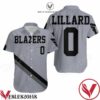 Blazers Damian Lillard Grey Jersey Inspired Hawaiian Shirt, Unique Gifts For Friends - Vesles2014S 1