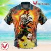 Blazing Bakugo My Hero Academia Hawaiian Button Up Shirt, Perfect Gifts For Anime Lovers - Vesles2014S