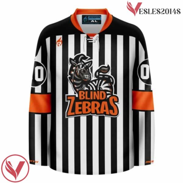 Blind Zebras Funny Hockey Jersey - Vesles2014S 2