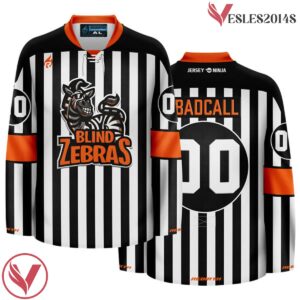 Blind Zebras Funny Hockey Jersey - Vesles2014S