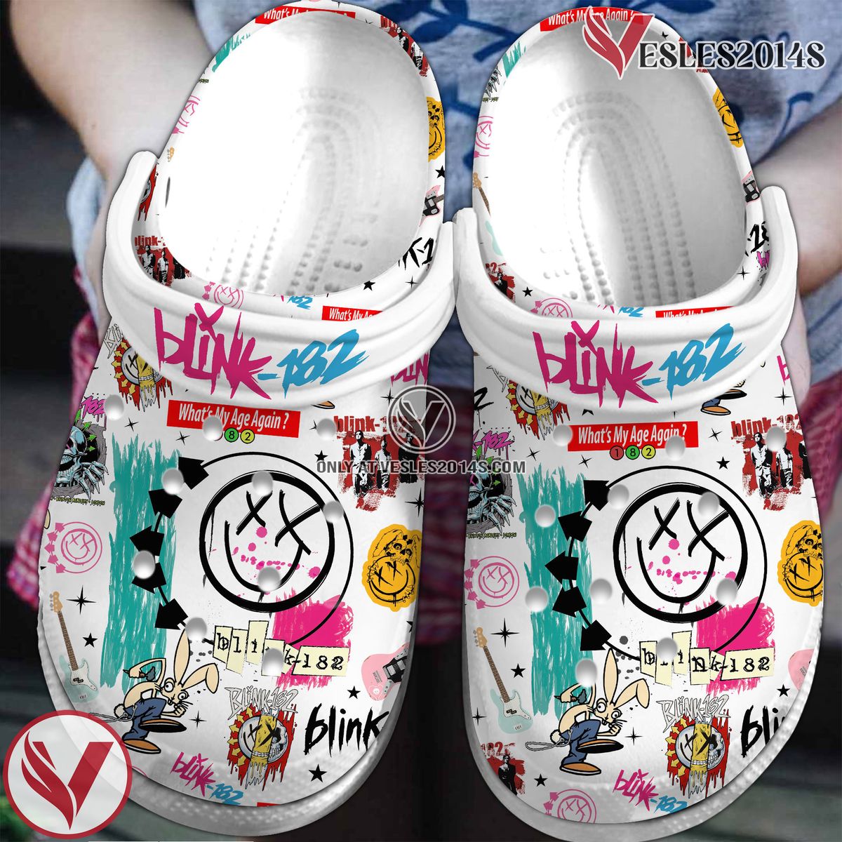 Blink 182 Music Crocs Crocband Clogs Shoes, Unique Gifts For Fans Style 15 - Vesles2014S