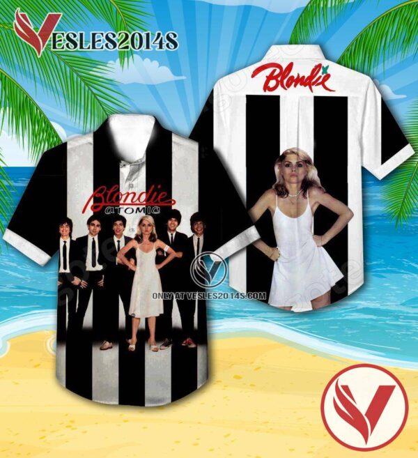 Blondie Atomic Album Cover Hawaiian Shirt, Unique Gifts For Music Lovers - Vesles2014S