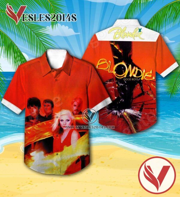 Blondie Good Boys Album Cover Red Hawaiian Shirt, Unique Gifts For Music Lovers - Vesles2014S