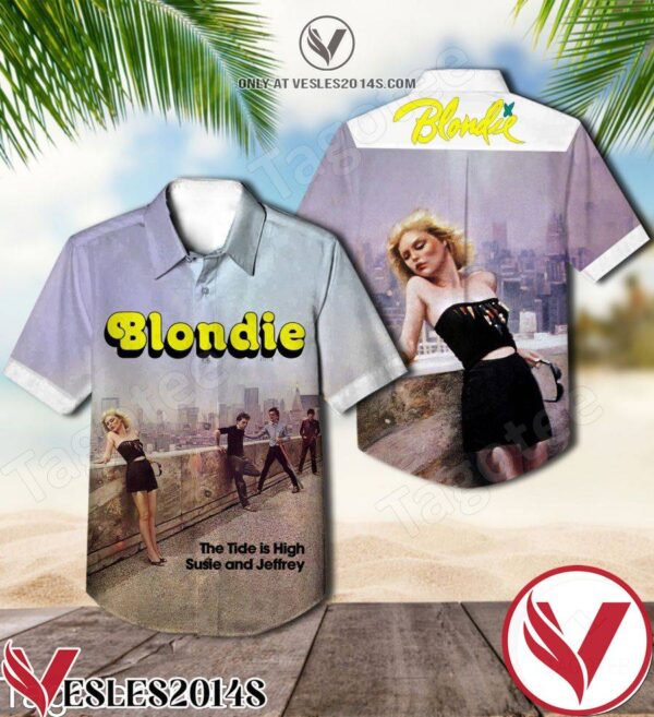 Blondie The Tide Is High Susie And Jeffrey Single Cover Hawaiian Shirt, Unique Gifts For Friends - Vesles2014S 1