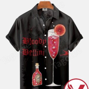 Bloody Bellini Cocktail Halloween Hawaiian Shirt, Unique Gifts For Friends - Vesles2014S 1