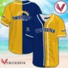 Blue And Yellow Split Twisted Tea Baseball Jersey, Perfect Gifts For Fans - Vesles2014S