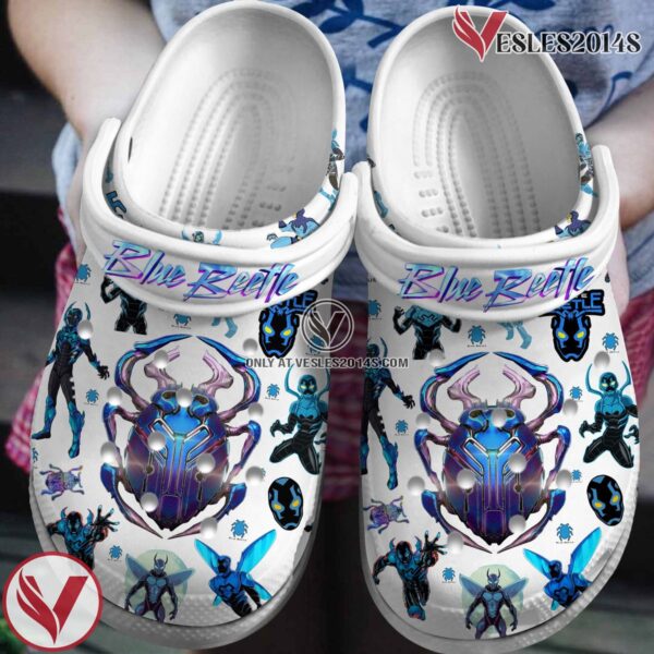 Blue Beetle Movie Crocs Crocband Clogs Shoes Comfortable For Men Women and Kids Style 1 - Vesles2014S