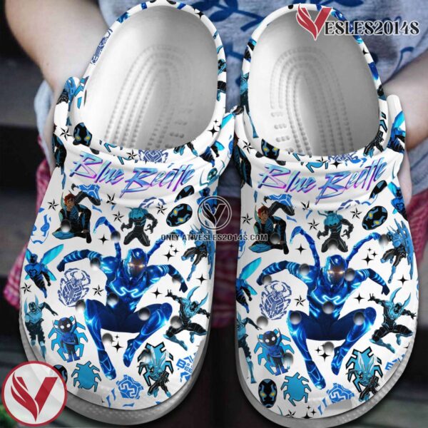 Blue Beetle Movie Crocs Crocband Clogs Shoes Comfortable For Men Women and Kids Style 4 - Vesles2014S