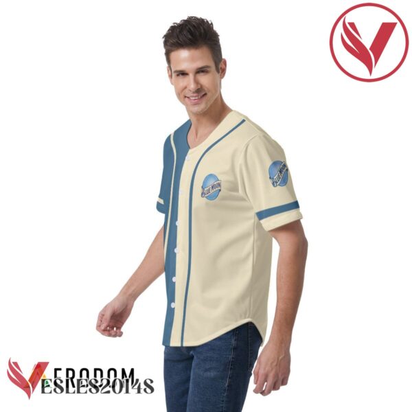 Blue Beige Blue Moon Beer Baseball Jersey, Perfect Gifts For Fans - Vesles2014S 4