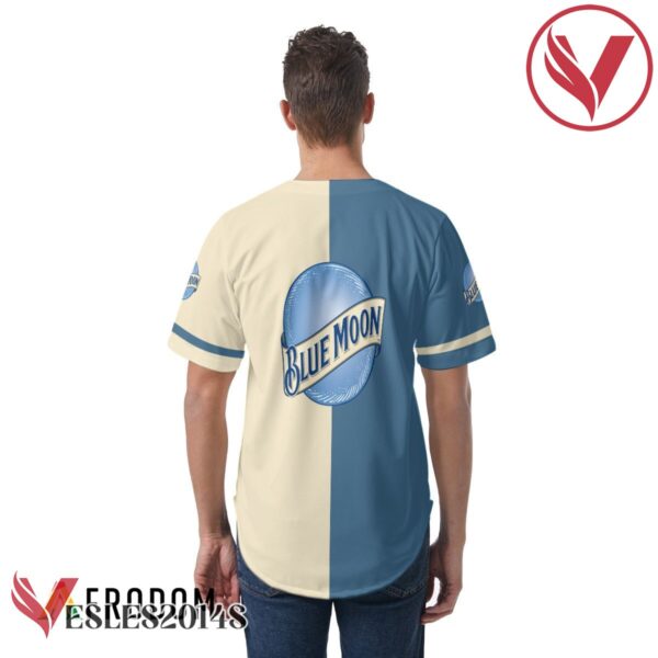 Blue Beige Blue Moon Beer Baseball Jersey, Perfect Gifts For Fans - Vesles2014S 5