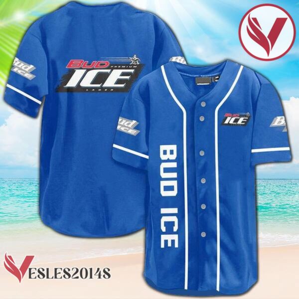 Blue Bud Ice Beer Baseball Jersey, Perfect Gifts For Fans - Vesles2014S