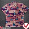 Blue Butterfly Pink Camo Hawaiian Shirt, Unique Gifts For Friends - Vesles2014S 1