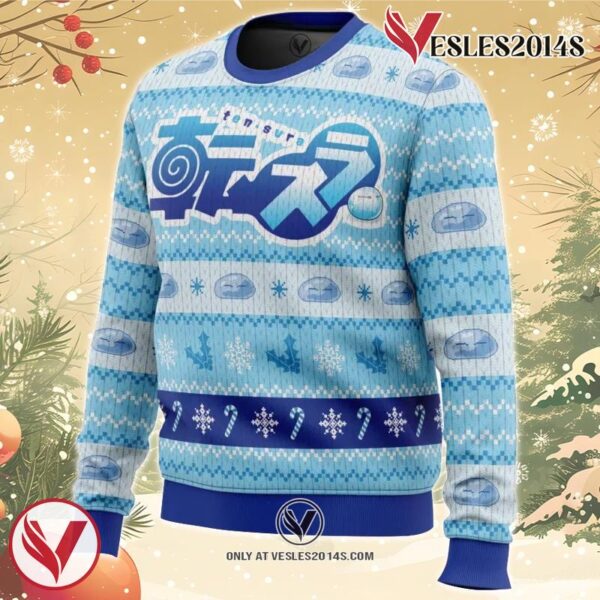 Blue Christmas That time I got reincarnated as a slime Christmas Sweater 1