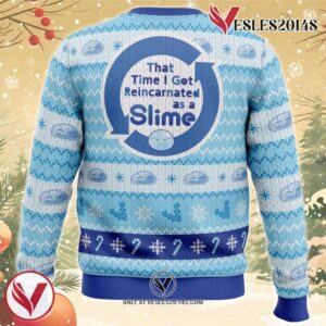 Blue Christmas That time I got reincarnated as a slime Christmas Sweater 3
