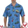 Blue Classic Cars Button Down Hawaiian Shirt, Unique Gifts For Friends - Vesles2014S 1