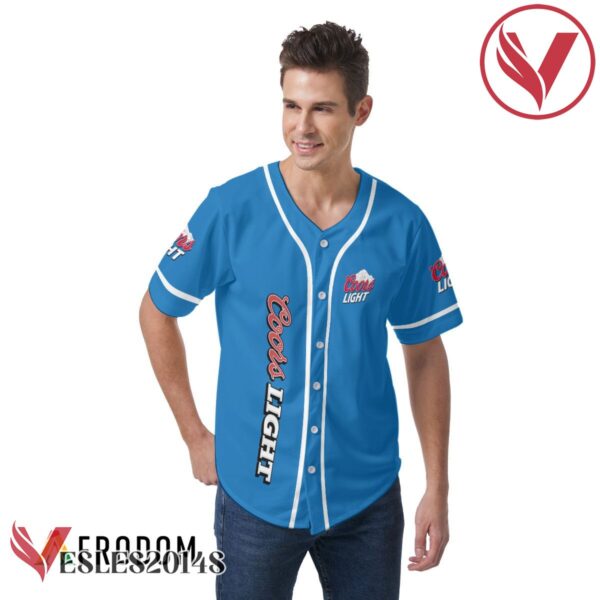 Blue Coors Light Beer Baseball Jersey, Perfect Gifts For Fans - Vesles2014S 2
