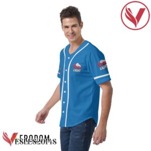Blue Coors Light Beer Baseball Jersey, Perfect Gifts For Fans - Vesles2014S 3