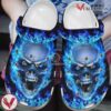 Blue Fire Skull Clog Shoes Skull Shoes Crocbland Clog Gifts For Men, Unique Gift From  Vesles2014S