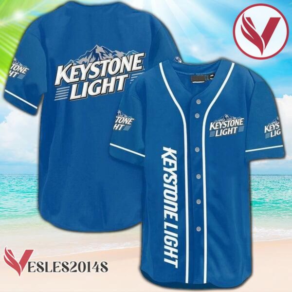 Blue Keystone Light Baseball Jersey, Perfect Gifts For Fans - Vesles2014S