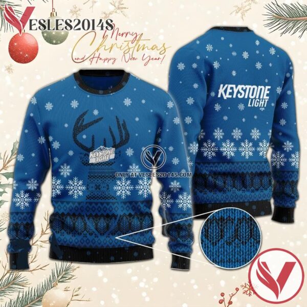 Blue Keystone Light Reindeer Snowy Christmas Sweater, Unique Winter Outfits For Fans - Vesles2014S  1