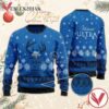 Blue Michelob Ultra Reindeer Snowy Christmas Sweater, Unique Winter Outfits For Fans - Vesles2014S  1