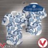 Blue Moon Logo And Navy Tropical Floral White Hawaiian Shirt, Unique Gifts For Friends - Vesles2014S 1