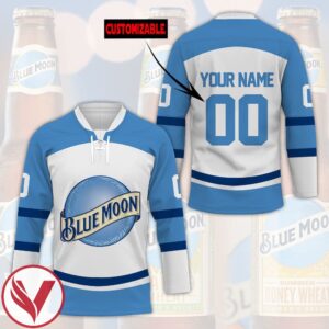 Blue Moon Personalized Hockey Jersey, Trending Gifts For Fans - Vesles2014s