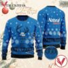 Blue Natural Light Reindeer Snowy Christmas Sweater, Unique Winter Outfits For Fans - Vesles2014S  1