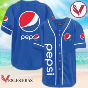 Blue Pepsi Baseball Jersey, Perfect Gifts For Fans - Vesles2014S