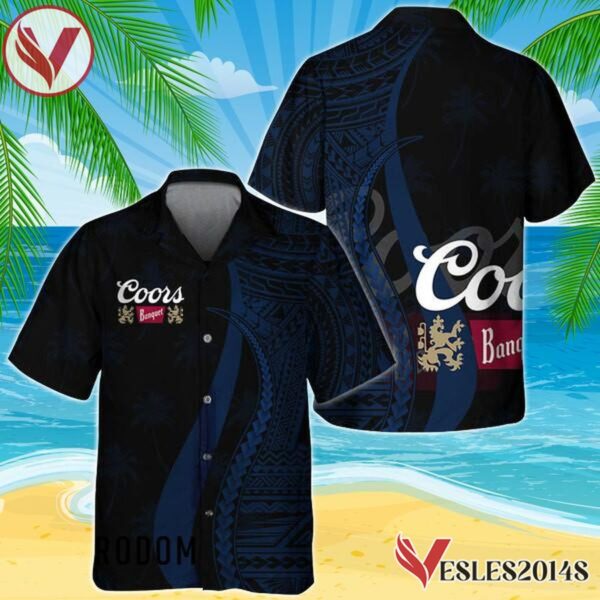 Blue Polynesian Coors Banquet Hawaiian Shirt, Best Summer Gifts For Fans - Vesles2014S