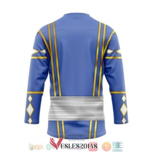 Blue Wolf Ninja Mighty Morphin Power Rangers Ninjetti Hockey Jersey Shirt, Trending Gifts For Fans - Vesles2014s 1