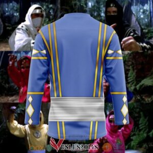 Blue Wolf Ninja Mighty Morphin Power Rangers Ninjetti Hockey Jersey Shirt, Trending Gifts For Fans - Vesles2014s 3