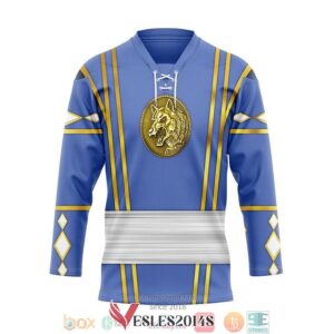 Blue Wolf Ninja Mighty Morphin Power Rangers Ninjetti Hockey Jersey Shirt, Trending Gifts For Fans - Vesles2014s