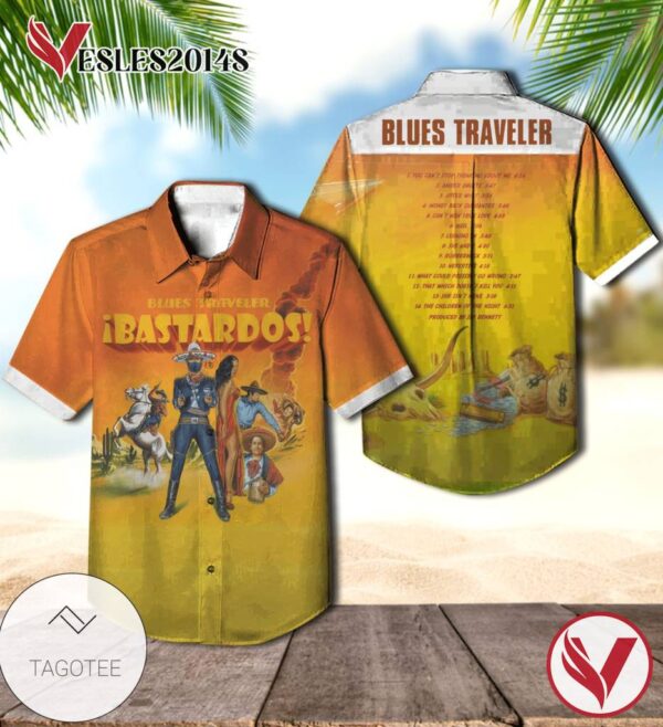 Blues Traveler Bastardos Album Cover Hawaiian Shirt, Best Gift For Music Lovers Vesles2014S