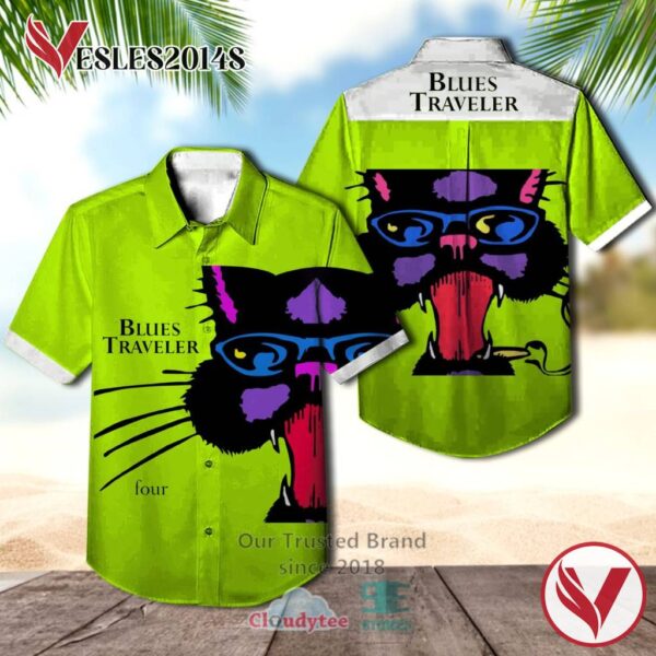Blues Traveler Four Album Hawaiian Casual Shirt, Best Gift For Music Lovers Vesles2014S