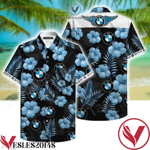 Bmw Blue Hibiscus Flowers Hawaiian Shirt, Unique Gifts For Friends - Vesles2014S 1