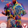 Boat Print Short Sleeve Hawaiian Casual Shirt Vesles2014S