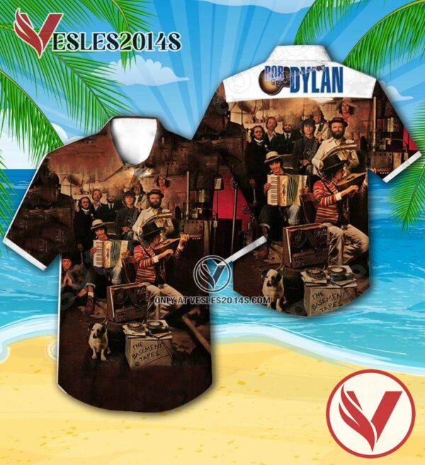 Bob Dylan And The Band The Basement Tapes Album Cover Hawaiian Shirt, Unique Gifts For Music Lovers - Vesles2014S