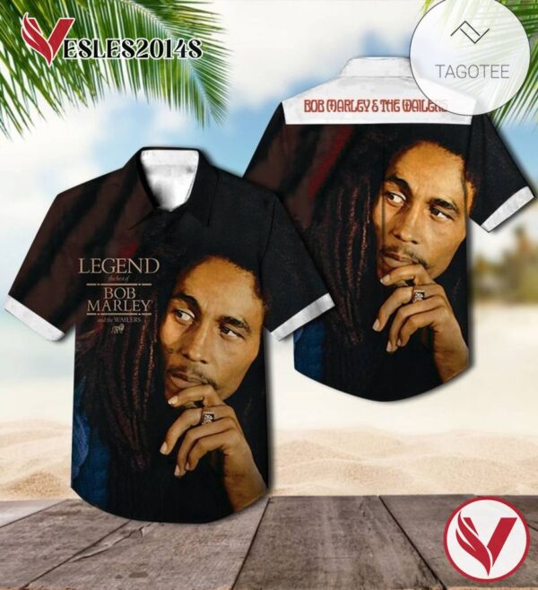 Bob Marley And The Wailers Legend Compilation Album Cover Hawaiian Shirt, Best Gift For Music Lovers Vesles2014S