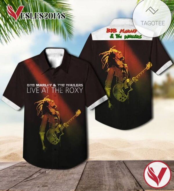 Bob Marley And The Wailers Live At The Roxy Album Cover Hawaiian Shirt, Best Gift For Music Lovers Vesles2014S