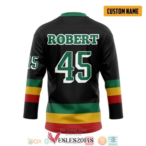 Bob Marley Iron Lion 45 Custom Name Hockey Jersey Shirt, Trending Gifts For Fans - Vesles2014s 1