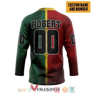 Bob Marley Lion 420 Custom Name and Number Hockey Jersey Shirt, Trending Gifts For Fans - Vesles2014s 1