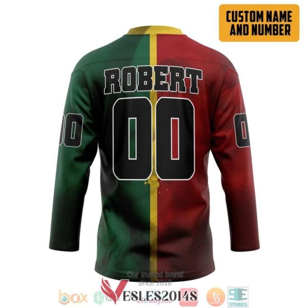 Bob Marley Lion 420 Custom Name and Number Hockey Jersey Shirt, Trending Gifts For Fans - Vesles2014s 1