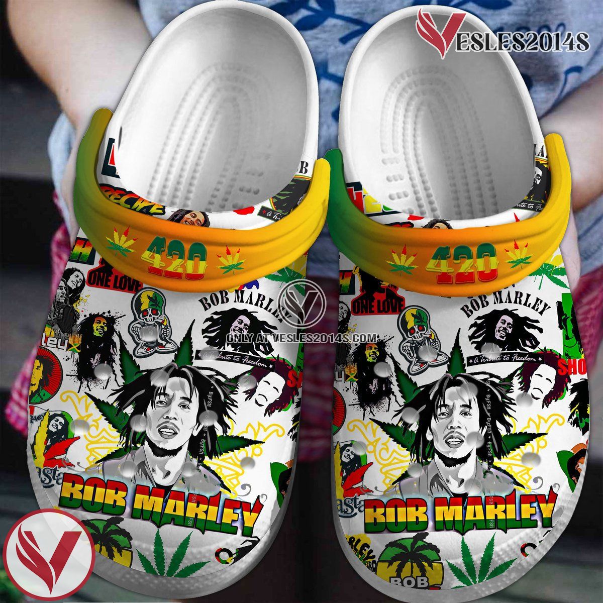 Bob Marley Music Crocs Crocband Clogs Shoes, Unique Gifts For Fans Style 7 - Vesles2014S