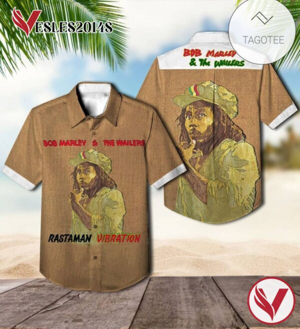 Bob Marley The Wailers Rastaman Vibration Album Cover Hawaiian Shirt, Best Gift For Music Lovers Vesles2014S